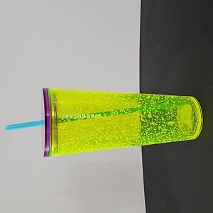 Green and Purple Starbucks tumbler
